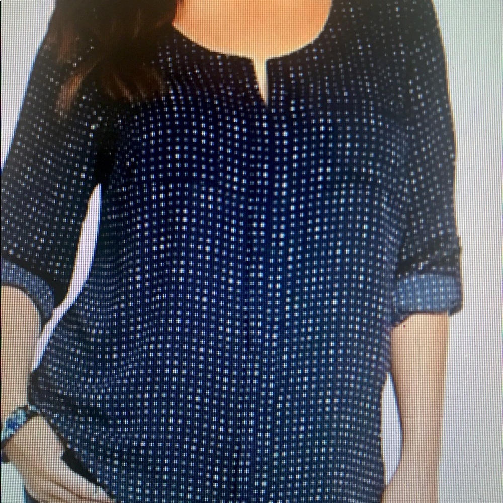 Torrid Star Print Chiffon Long Sleeve Blouse